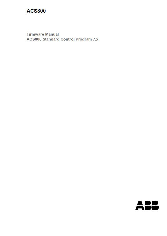 ACS800 Firmware Manual