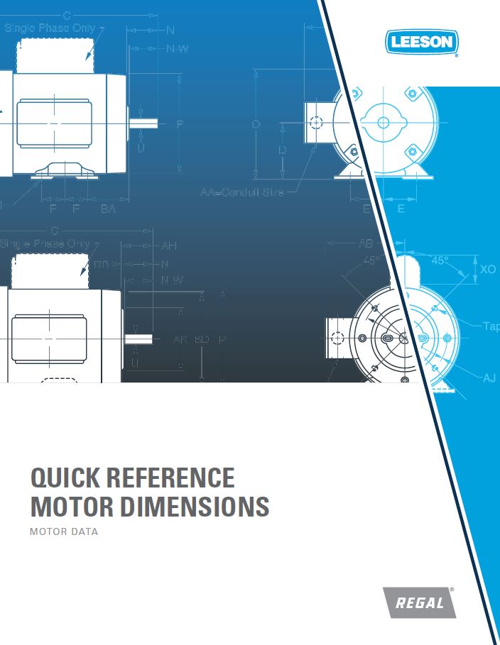 Leeson Quick Reference Motor Dimensions
